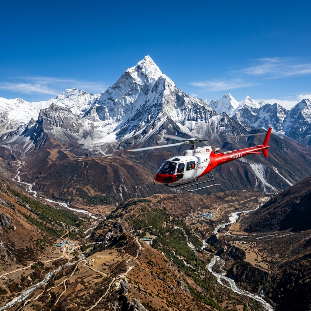 Month-by-month best time calendar for Everest helicopter flights